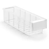 Storage Shelf Poly Bin and Label with Shield, Cristal Clear, 11.81 x 3.62 x 3.22”, Case of 30 Bins redirect to product page